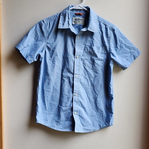 Urban Pipeline Blue Shortsleeve Button Down Shirt Size Medium - Picture 4 of 12